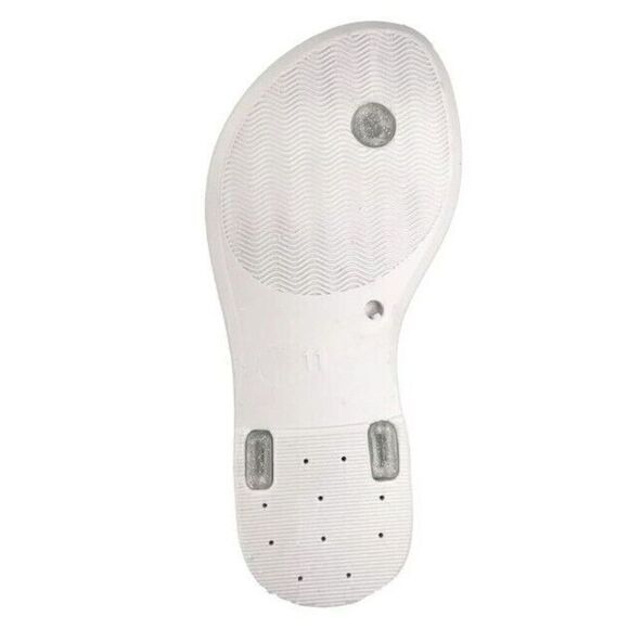 Rocawear Girls Jelly Diamond Bow Flat Sandals SZ ONE. Silver - Picture 2 of 5